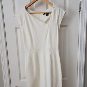 French Connection Knee Length Bodycon Dress in White